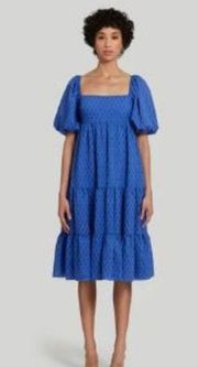 Amanda Uprichard Sz M Maisie Midi Blue Dress