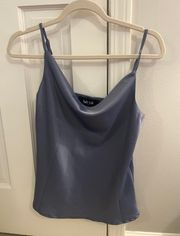 Blue Satin Top