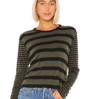 Splendid Cody Crop Tee in Moss