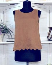 Romeo and Juliet Couture soft brown sleeveless top sz S