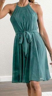 JJ's House Dark Green Chiffon Formal Dress size 4 nwt