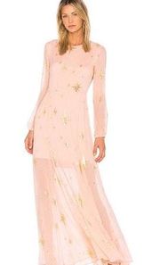 Pink And gold star Dress