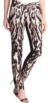 Diane Von Furstenberg Mary Mikado Wool & Silk Pants Animal Print