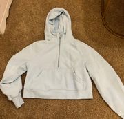 Lululemon Powder Blue Oversized Scuba Half zip