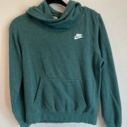 Nike  Sportswear Club Fleece Women's Cowl Neck Green Hoodie Sweatshirt Size Small