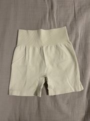 Cream Biker Shorts