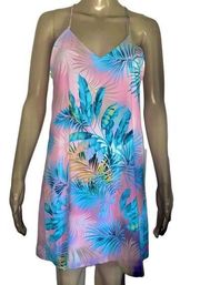 Caramela tropical leaf print dress
