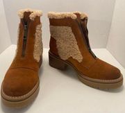 Naturalizer Jett Booties Boots in Tawny Brown WOMENS 10 US narrow size up NEW