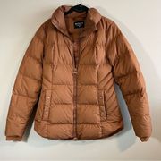 Athleta Women’s Brown Down-Filled Puffer Coat Medium