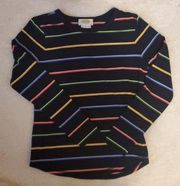 Talbots Colorful Striped Classic Crewneck Tee