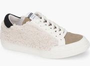 Kenneth Cole Sneakers Womens Size 5.5 Faux Shearling Low Top Lace Up Shoes Multi