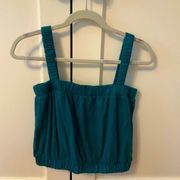 Others Follow Cropped Green Tank with Elastic Waist, Top and Straps S