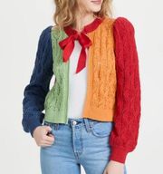 Alice + Olivia Kitty Puff Sleeve Cardigan