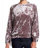 Crushed Velvet Crewneck Pullover