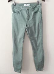 Vineyard Vines Jamie High-Rise Garment-Dyed Jeans Sea Clay Green Size 26