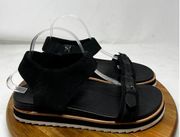 Merrell Women's Juno Mid Zip Black Leather Sandals Size 10