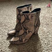 Snake Leather Boot Heels