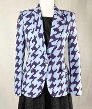 L’AGENCE Chamberlain Blazer Remi Print Crepe Suiting Dusk/Dark Aster US 2