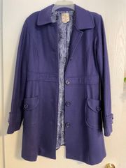 Tulle Royal Purple Pea Coat