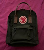 Fjällräven green mini kanken backpack