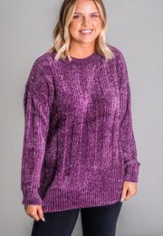 Purple Chenille Sweater 