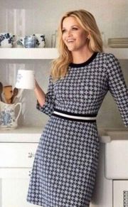 Draper James Persley Ponte Dress Nassau Navy Small Modest Reese Witherspoon