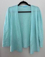 J. Mclaughlin 100% Cashmere Blue Cardigan‎ Size Small