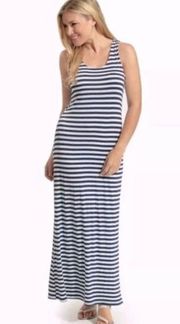 STS Sail to Sable Navy and White Striped Maxi Dress