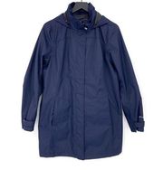 EDDIE BAUER Trench Coat Navy Blue L