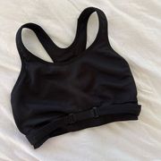 Patagonia Clip Front Black Wrap Sports bra size large