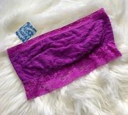 Free People Lace Bandeau Neon Orchid