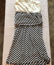 Black and white maxi dress