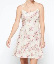 Nine Britton Lesley Floral Off White Butter Soft Sun Dress Spaghetti Strap