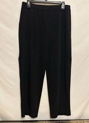 Exclusively MISOOK Womens Black Pull‎ On Straight Leg Pants Size Large