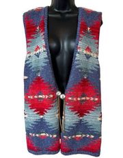 Vintage Lauren Ralph Lauren Hand Knit Southwestern Vest