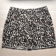 Umgee Leopard Mini Jean Skirt