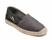 Karl Lagerfeld Espadrille Womens Size 8.5 Gray Suede Canvas Upper Slip On Shoes