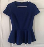 Blue Peplum Top