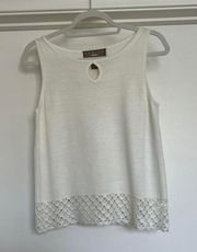 Norton McNaughton White Petite Knit Top