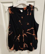 Bleach Tie-Dye  Tank Top