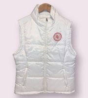 NCAA University of Oklahoma Puffy Vest in white - size