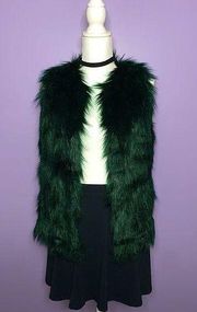 Emerald Faux Fur Vest