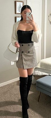 Plaid Brown Skirt