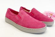 Mahoney Avery Suede Leather Slip On Sneakers Shoes: Sorbet Pink/Grey