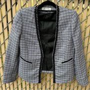 Tahari Arthur S. Levine Women’s Size 6 Purple Blazer Jacket Career Work Tweed