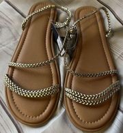 Universal Threads Universal Thread Women Uri sandals Gold Size 11 NWT