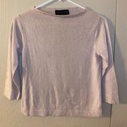 Women’s silk/angora blend 3/4 sleeve sweater - size small