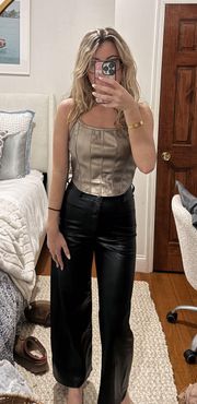 Metallic Gold Corset Top