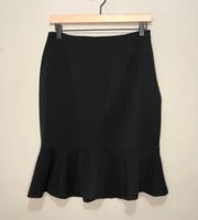 White House Black Market Mermaid Hem Side Zipper Skirt Black Size 4