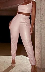 Fashion to Figure faux leather paper bag pants